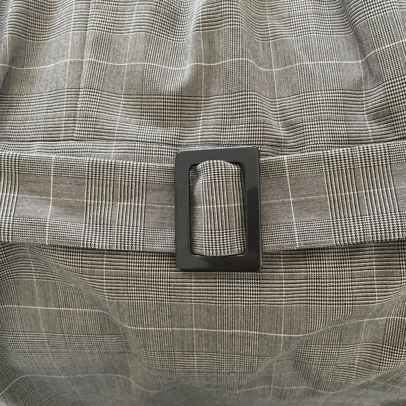 Michael Kors Plaid Belted Sleeveless Midi Dress Brown Size 12 - Picture 9 of 12